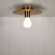 Batten Fix Light With Brass Circular Base B22 60W Batten Fix Light With Brass Circular Base B22 60W